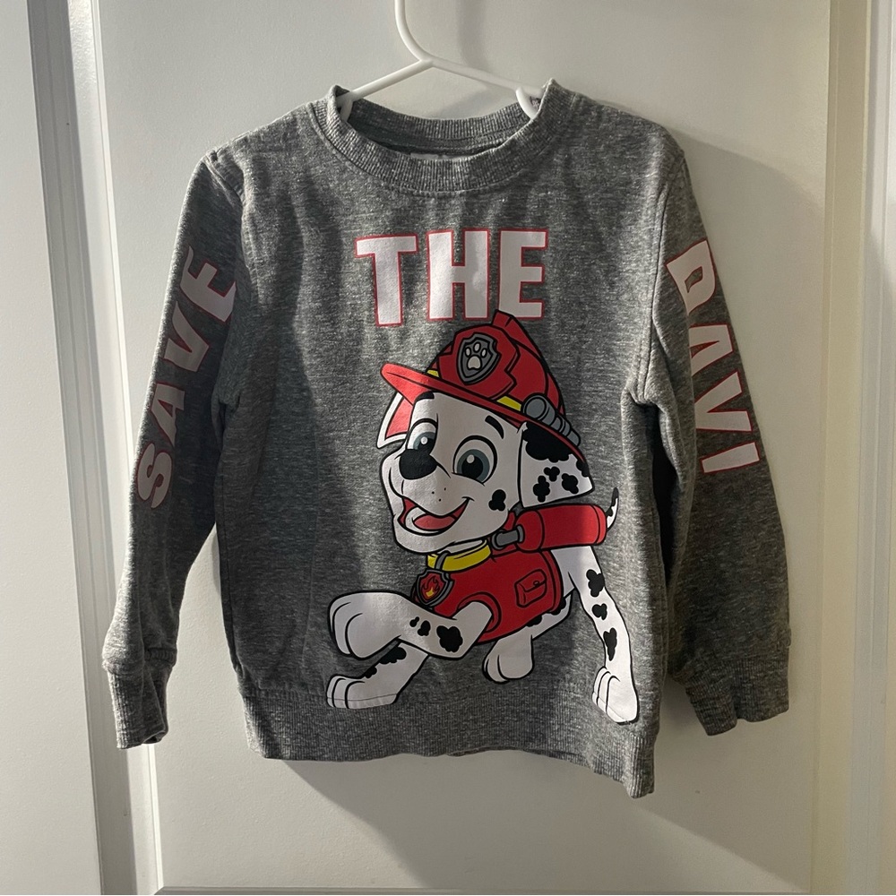 Paw Patrol Marshall Gray Sweatshirt with Red Accents